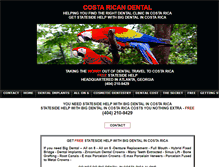 Tablet Screenshot of costaricandental.com
